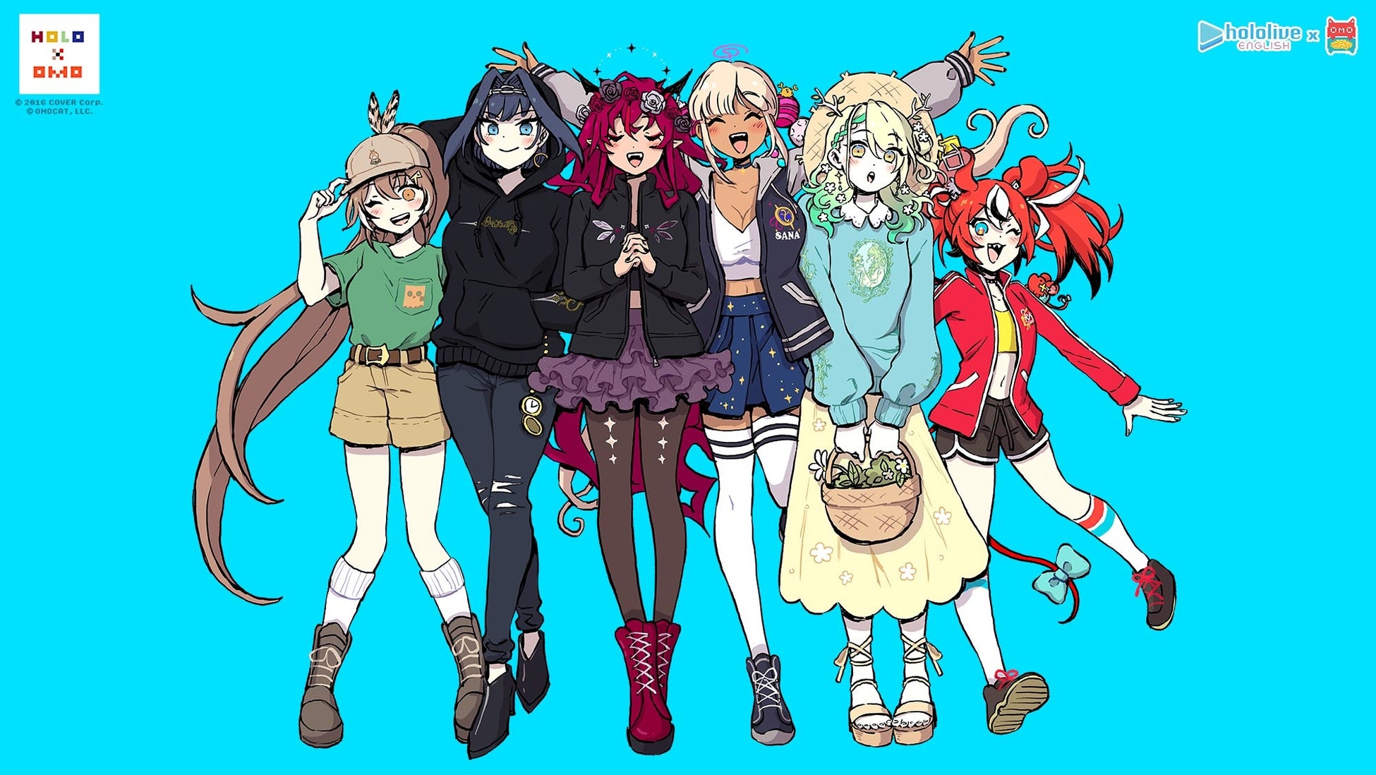 OMOCAT ホロライブゲーマーズTシャツ 練り歩く