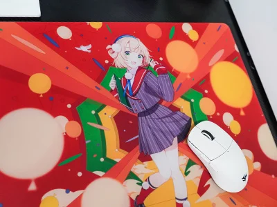 【新品未開封】予約限定品 ふもコレ × しぐれうい5周年記念 ガラスマウスパッド ふもコレ × しぐれうい5周年記念 Dream Gamer Thunder Glass
